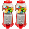 ArtCreativity Gumball Machine for Kids, Set of 2, 6.5" Desktop Bubble Gum Mini Candy Dispenser, Unique Money Saving Coin Bank, Valentines Gift, Vintage Office Desk Decoration (Gumballs not Included) - Red