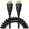 UCEC Short Coiled HDMI Cable, Short HDMI Cable 1 Foot-1.5 Foot(A to A), 4K@60Hz Ultra High Speed Supports for Monitor, Laptop, PC, Camera, Projector - A to A