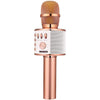 BONAOK Wireless Bluetooth Karaoke Microphone,3-in-1 Portable Handheld Karaoke Mic Speaker Machine Home Party Birthday for All Smartphones PC(Q37 Rose Gold) - Rose Gold