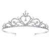 Lovelyshop Royal Crystal Princess Alloy Tiara Headpiece for Girls in Wedding Party-Silver - silver