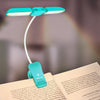 Vekkia 14 LED Rechargeable Book Light for Reading at Night, Eye-Care Reading Light for Books in Bed, 180° Adjustable, Clip on Lamp, 3 Color Temperatures, Lightweight, Present for Reader - Blue
