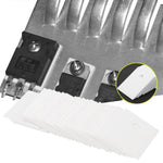 100 Pcs TO-247 17 x 22 x 1mm Alumina Ceramic Insulating Sheet High Hardness Excellent Wear MOS Transistor IGBT Cooling Pad with 3.7mm Hole - My Store
