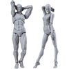 Haniforever Artists Manikin Art Mannequin Figures Supplies Drawing Tools,Small Drawing Figure Model for Sketching,Painting,Action Figures Male+Female Set(Grey) - Grey Male+female Set