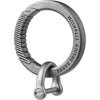 TISUR Titanium Round Carabiner Clip, Spring Hook Key Chain Ring, Small Keyring Carabiner with D-Ring for Car Keys - Gray-Round