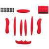 Bike Helmet Padding Kit 27PCS Bicycle Replacement Universal Foam Pads Set Cushions for Cycling Motorcycle - Red