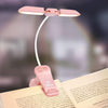 Vekkia 14 LED Rechargeable Book Light for Reading at Night, Eye-Care Reading Light for Books in Bed, 180° Adjustable, Clip on Lamp, 3 Color Temperatures, Lightweight, Present for Reader - Pink