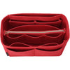 OMYSTYLE Purse Organizer Insert, Felt Tote Bag Organizer Insert with 5 Sizes, Handbag Dividers for Inside Purse, Compatible with Longchamp, Neverful, Speedy and More - Red