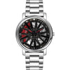 GORBEN Men's Creative 3D Car Wheel Rotating Wrist Watch - silver1