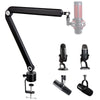 Microphone Wall Mount Boom Arm - Microphone Wall Mount for Mic holder,Horizontal Mounting Wall,Space Saving Desktop Metal Mic Stand Clamp by SUNMON - Microphone Boom Arm