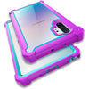 Case for Samsung Galaxy Note 10 Plus Case with Screen Protector, Full Body Protective Hybrid Dual Layer Shockproof Acrylic Back Case Cover for Galaxy Note 10 Plus 5G 6.8 inch (White Pink) - Purple Light Blue