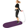 Non-Slip Jump Rope Mat Shock Absorption Rope Skipping Mat for Adults & Children Home Indoor Workout Exercise Mat - Dark Purple