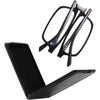 SKYOAK Evolved Folding Reading Glasses For Women Men Blue Light Blocking Anti UV Eyestrain Foldable Portable Compact Readers with Flat Hard Case Pocket Computer glasses 1.5 BLACK - Full Size-black