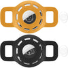 Air tag Cat Collar Holder for Apple Air Tag, 2 Pack of Pet Collar Holder for Cat and Small Dog Collar Within 1/2 inch and 2 Pack Protector for Air Tag - Ci-Black+orange