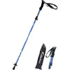 Aluminum Collapsible Ultralight Travel Trekking Hiking Pole for Men and Women (Fits 5'3" - 6'2") - P1_Blue