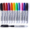 Volcanics Dry Erase Markers Low Odor Fine Whiteboard Markers Thin Box of 12, 10 Colors - 10 colors