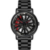 GORBEN Men's Creative 3D Car Wheel Rotating Wrist Watch - black1