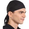 Cooling Helmet Liners - Do Rag Skull Caps for Men - Cooling Head Wraps, Hard Hat Liner - Motorcycle Pirate Bandana - Black