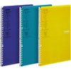 Kokuyo Campus Smart Ring Binders 3 Pack, B5 Light Colors Binder Notebooks, Up to 25 Sheets 26 Holes Slim Binder Folder with 10 Campus Sarasara Loose-leaf Paper Each for Study and Journal, Japan Import - Lemon Mix