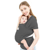 Acrabros Baby Wrap Carrier,Hands Free Baby Carrier Sling,Lightweight,Breathable,Softness,Perfect for Newborn Infants and Babies Shower Gift,Black - Heather Grey