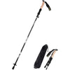 Aluminum Collapsible Ultralight Travel Trekking Hiking Pole for Men and Women (Fits 5'3" - 6'2") - Y_Black