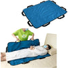 NEPPT Positioning Bed Pads for Elderly Transfer Sheet Hospital Bed Blanket Bedridden Patient Turning Body Lift Assist Draw Sheets with Handles for Pull, Slide, Repositioning, Transferring (48" X 40") - Blue-48" X 40"