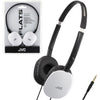 JVC Flats On-Ear Wired Headphones - Flat Foldable Design - 30mm Driver for Powerful Sound - Soft Ear-Pads for Comfort – Steel Headband - Lightweight & Portable - PC/Laptop/Gaming - 3.5mm Slim Plug - White