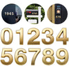 Mailbox Numbers for Outside, 2 Inch Door Address Number Stickers for Apartment Room, Gold Shiny, 1 Set of 10 Pcs. - Gold