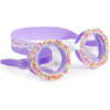 Bling 2o Girls' Swimming Goggles (Ages 3+) UV Protection Latex-Free 100% Silicone Material Anti-Fog Adjustable Nose Piece - Grape Purple