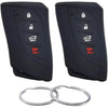 Silicone Rubber Key Fob Cover Compatible with Lexus (4 Buttons) ES300h ES350 LC500 LC500h LS500h NX350 NX250 NX350h GX460 LS500 RX350 (Black Black) - BLACK BLACK