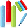 Eersida 6 Pieces Sensory Chew Pencil Toppers Set Chewable Pencil Toppers Chew Toys for Sensory Kids Boys and Girls, Oral Motor Needs(Red, Blue, Green) - Red, Blue, Green