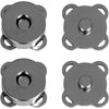 Magnetic Snaps Buttons Plum Magnetic Snap Closures for Purses Bags Clothes Handbags Scrapbooking,Magnetic Purse Closure Fasteners,Sewing on Magnetic Snaps for DIY Craft (15mm) (Silver) - Black
