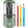 AFMAT PS92 Electric Pencil Sharpener - Auto Stop, Super Sharp & Fast, Plug in Pencil Sharpener for 6-12mm No.2/Colored Pencils - Classroom/Office/Home - Black - Green