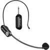 Bietrun UHF Wireless Microphone Headset, 165ft Range, Working Time 6H, 1/4''Plug, Wireless Headset Mic &Handheld Mic 2 in 1, for Karaoke Speaker, Amplifier, Speakers, PA System, Teaching, Fitness - Black