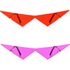 willochra Triangle One Piece Frameless Sunglasses For Women Trendy Ocean Lens Sun Glasses Men Party Prom Sunglasses - Red&purple