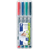Staetdler Lumograph Non-Permanent Wet Erase Marker Pen, Low Odor Colored Markers, 8 Pack Assorted Colors, 311-WP8 - black