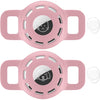 Air tag Cat Collar Holder for Apple Air Tag, 2 Pack of Pet Collar Holder for Cat and Small Dog Collar Within 1/2 inch and 2 Pack Protector for Air Tag - Ci-2xPink