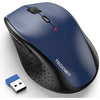 TECKNET Wireless Mouse, 2.4G USB Computer Mouse with 6-Level Adjustable 4800 DPI, Silent Quiet Click,30 Months Battery, Ergonomic Grips, 6 Buttons Portable for PC, Chromebook, Mac - Blue