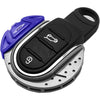 For Mini F54 F55 F56 F57 F60 Car Styling Accessories Keychain Key Fob Cover Case JCW - Blue