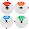 Kichwit Privacy Sign for Office Door, Do Not Disturb, Out of Office, Please Knock, In a Meeting, Conference Sign for Offices, 5 Inch, Black - Silver