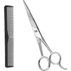 Fcysy Professional 6 Inch Hair Scissors Barber Shears, Haircutting Scissors with Comb, Salon Hair Shears for Men, Women & Pets - Silvernew Hair Scissors
