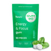 Neuro Energy & Focus Gum - 40mg Natural Caffeine Gum & Nootropic Energy Supplement with L-Theanine & B Vitamins - Sugar Free, Vegan - Peppermint, 90ct - Spearmint