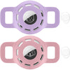 Air tag Cat Collar Holder for Apple Air Tag, 2 Pack of Pet Collar Holder for Cat and Small Dog Collar Within 1/2 inch and 2 Pack Protector for Air Tag - Ci-Pink+Purple