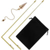 Jadive 3 Pieces Divining Rods Copper and Dowsing Pendulum for Ghost Hunting, Energy Healing, Divining Water includes 2 Retractable Divining Rods with Copper Handle and 1 Pendulum Pendant(Gold) - Gold