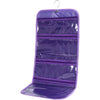 Foldable Clear Hanging Travel Toiletry Bag Cosmetic Organiser Storage - Purple