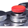 Metal Soft Shutter Release Button,Delicate Camera Shutter Button Knurled Shape Black(2-Pack) - Red