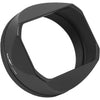 Haoge LH-X54B Square Metal Lens Hood with 49mm Adapter Ring for Fujifilm X100VI Fuji X100V Camera Black - Black for X100VI (Not fit X100V)