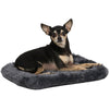 MidWest Homes for Pets QuietTime XXS Dog Bed – White Fleece Bolster, Ultra-Soft and Machine Washable, Fits 18-Inch Crates and Carriers, for Small Dogs and Cats - Grey
