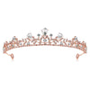 Lovelyshop Royal Crystal Princess Alloy Tiara Headpiece for Girls in Wedding Party-Silver - Gold