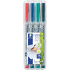 Staetdler Lumograph Non-Permanent Wet Erase Marker Pen, Low Odor Colored Markers, 8 Pack Assorted Colors, 311-WP8 - Assorted