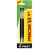 Pilot, Precise V5 RT Liquid Ink Refills, Extra Fine Point 0.5 mm, Black, Pack of 2 - Black